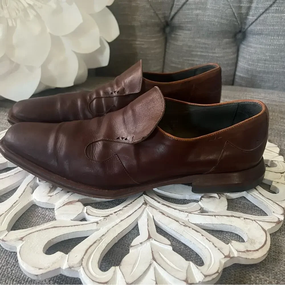 Oliver Sweeney Brown Leather Loafers Shoes Men’s 8